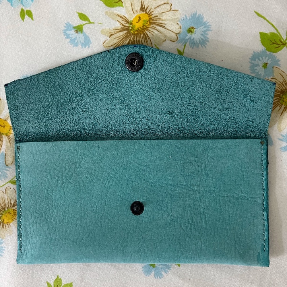 Hand Crafted Teal Wallet